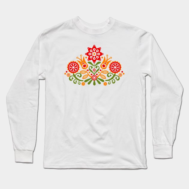 Folk Art Long Sleeve T-Shirt by AdrianaStore